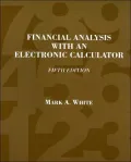 Financial Analysis with an Electronic Calculator