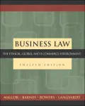 Business Law The Ethical, Global, And E-commerce Environment