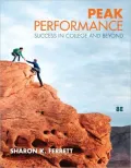 Peak Performance: Success in College and Beyond - 8th Edition
