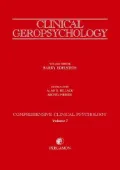 Clinical Geropsychology Vol. 7 : Comprehensive Clinical Psychology