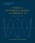 Table of Integrals, Series, and Products