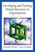 Developing and Training Human Resources in Organizations (Prenticee Hall Series in Human Resources)