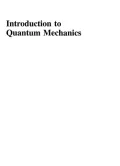 Book cover of Introduction to Quantum Mechanics