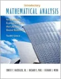 Introductory Mathematical Analysis for Business, Economics and the Life and Social Sciences