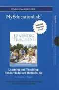 Learning and Teaching Student Access Code Includes Pearson eText