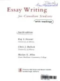 Essay Writing for Canadian Students : with Readings