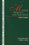 The Wadsworth Casebook Series for Reading, Research and Writing: Master Harold