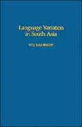 Language Variation in South Asia