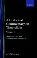 A Historical Commentary on Thucydides : Introduction and Commentary on Book I