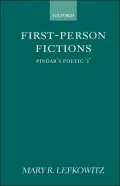 First-Person Fictions: Pindar's Poetic I