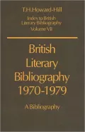 British Literary Bibliography, 1970-1979: A Bibliography