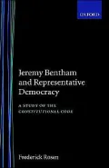 Jeremy Bentham and Representative Democracy: A Study of the Constitutional Code
