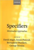 Specifiers: Minimalist Approaches by David Adger — book cover