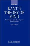 Kant's Theory of Mind: An Analysis of the Paralogisms of Pure Reason