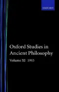 Oxford Studies in Ancient Philosophy