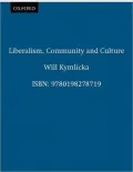 Liberalism, Community, and Culture