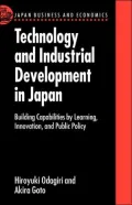 Technology and Industrial Development in Japan: Building Capabilities by Learning, Innovation and Public Policy