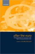 After the Euro: Shaping Institutions for Governance in the Wake of European Monetary Union