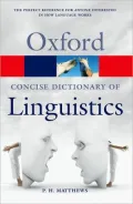 Concise Oxford Dictionary Linguistics 2e