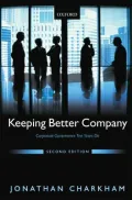 Keeping Good Company : A Study of Corporate Governance in Five Countries