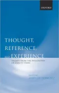 Thought, Reference, and Experience: Themes from the Philosophy of Gareth Evans