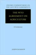 WTO Agreement on Agriculture: A Commentary
