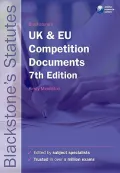 Blackstone's UK and Eu Competition Documents