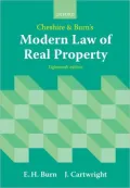 Cheshire and Burn's Modern Law of Real Property
