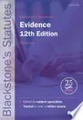 Blackstone's Statutes on Evidence by Phil Huxley — book cover