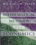 Mathematical Methods for Economics