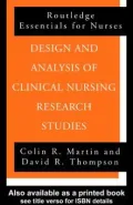 Design and Analysis of Clinical Nursing Research Studies