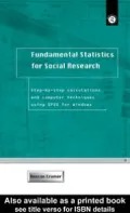 Fundamental Statistics for Social Research