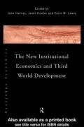 The new institutional economics and Third World development