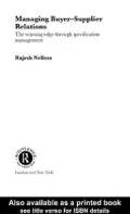 Managing Buyer-Supplier Relations
