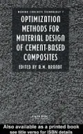 Optimization Methods for Material Design of Cement-based Composites