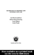 Dictionary of Property and Construction Law