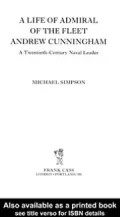 Life of Admiral of the Fleet Andrew Cunningham