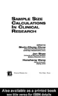 Sample Size Calculations In Clinical Research