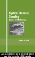 Optical Remote Sensing: Science and Technology