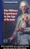 The Military Experience in the Age of Reason: 1715-1789