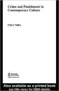 Crime and Punishment in Contemporary Culture