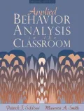 Book cover of Applied Behavior Analysis in the Classroom