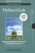 Beginning Behavioral Research