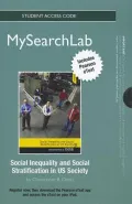 Mysearchlab with Pearson Etext -- Standalone Access Card -- For Social Inequality and Social Stratification in Us Society