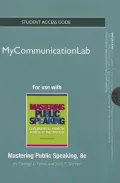 New Mycommunicationlab -- Standalone Access Card -- For Mastering Public Speaking
