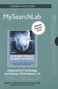 Mysearchlab with Etext -- Standalone Access Card -- Engineering Psychology and Human Performance