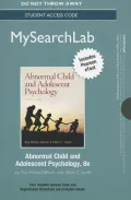 Abnormal Child and Adolescent Psychology