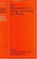 Book cover of The Measurement of Saving, Investment, and Wealth