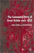 The Communist Party of Great Britain Since 1920