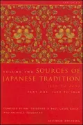 Sources of Japanese Tradition, Abridged: Part 1: 1600 to 1868, Vol. 2